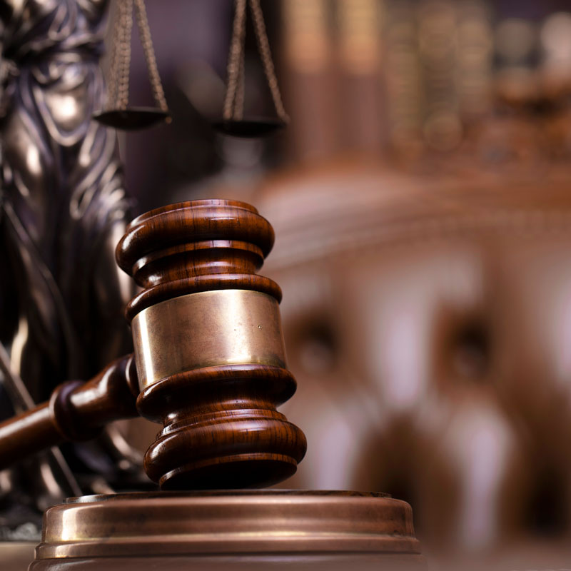 gavel in a courtroom